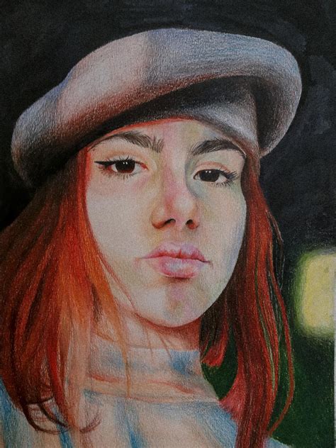 Self Portrait Colored Pencils On Paper 21x29cm Rart