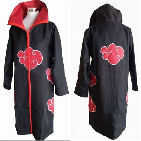 Uk Stock Naruto Akatsuki Itachi Cloak Jacket Cosplay Costume Unisex Ebay