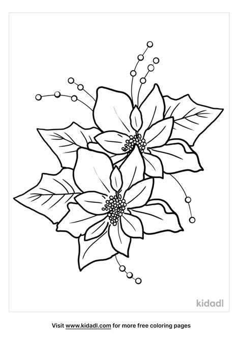 Christmas Flower Coloring Page Free Christmas Coloring Page Kidadl