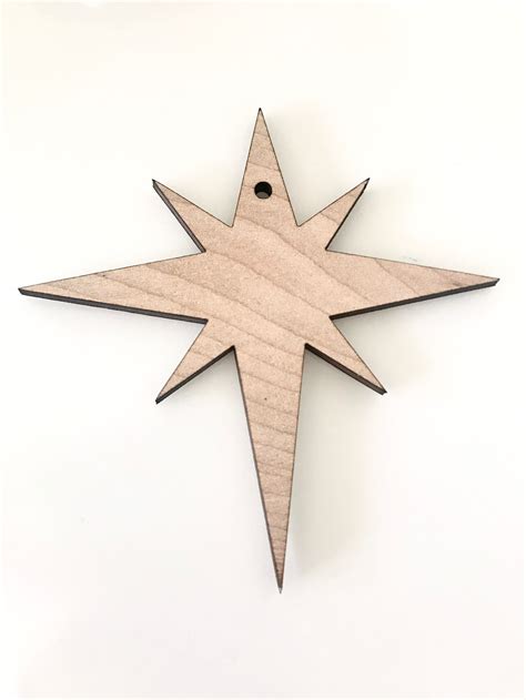 North Star Or Ornament Wood Blanks Wooden Stars For Christmas Etsy