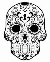 Skull Coloring Sugar Dead Skulls Printable Mask Halloween Zentangle Candy Adult Colouring Bones Dia Sheets Outlines Dibujos Drawing Souls November sketch template
