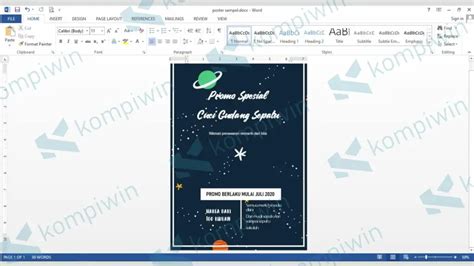 Cara Membuat Poster Menggunakan Microsoft Word Tulisan