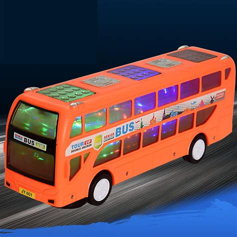 Sajy Elektrische Auto Bus Speelgoed Universele Auto Met Geluid En Licht