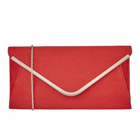Buy The Red Microfibre Lotus Sommerton Clutch Bag Online