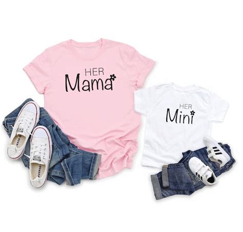 Her Mama T Shirt Her Mini Shirt Matching Tees Mommy And Me Etsy