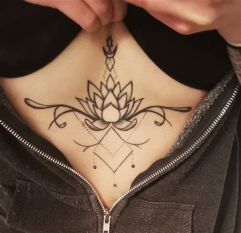 Sternum Lotus Done At Kult Tattoo Fest By Patryk In Krakow Poland
