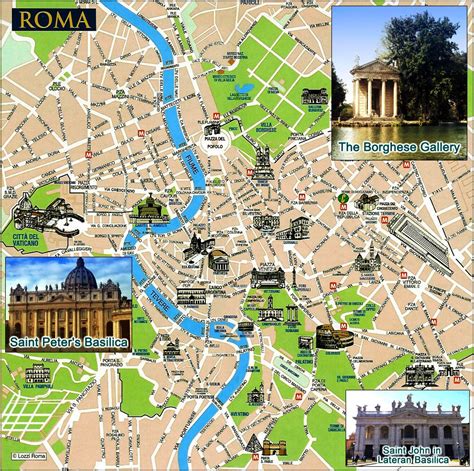 Карта Рима с достопримечательностями — ТурСоветыру 2020