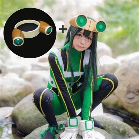My Hero Academia Froppy Tsuyu Asui Fighting Suit Cosplay Costume Deluxe Version With Goggles