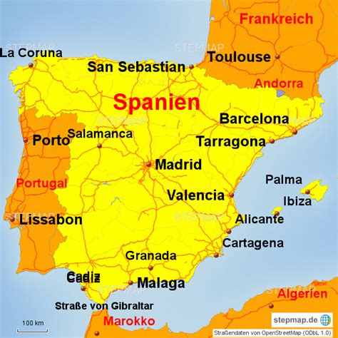 Stepmap Landkarte Spanien Landkarte Für Spanien