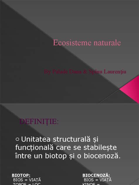 Ecosisteme Naturale Pdf