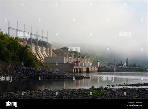 Stock Of Image Of Mactaquac Dam And St John River At Sunrise In Late