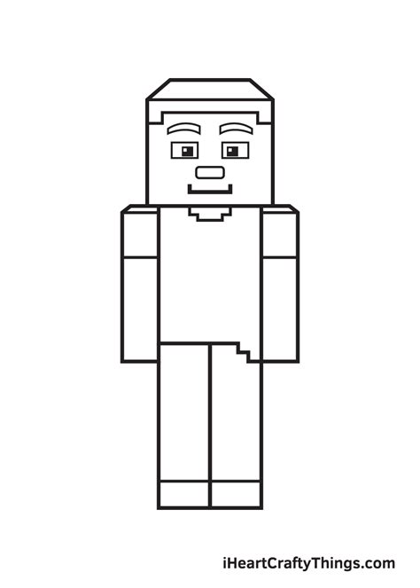 Minecraft Drawing — How To Draw Minecraft Step By Step