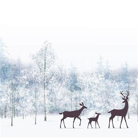 Simple Winter Landscape With Deer Easy Beginner Acrylic