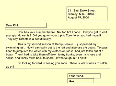 Friendly Letter Slideshow