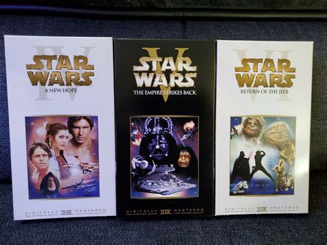 Star Wars Original Trilogy Thx Digitally Remastered Vhs Box Set 2000