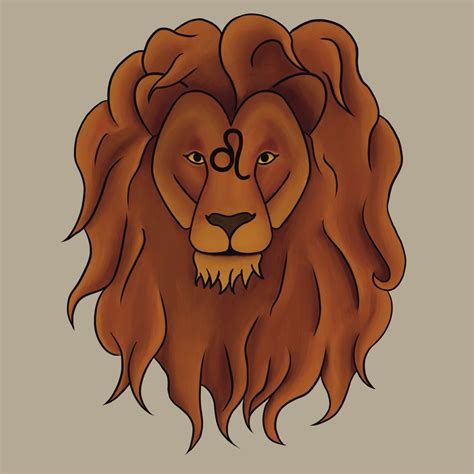 Leo Zodiac Sign Drawing Lion With Leo Sign Zodiac Art Zodiac Signs Hot Sex Picture