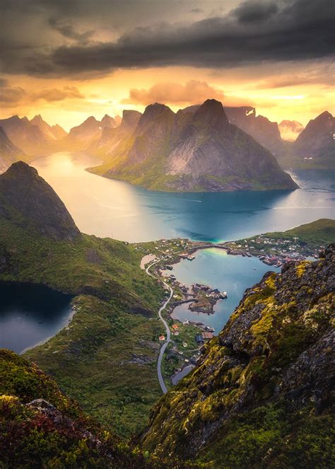Reinebringen Norway Acrylic Landscape Nature Landscape Landscape