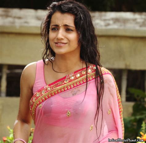 Trisha Krishnan Hot Wet Saree Stills Aranmanai Movie