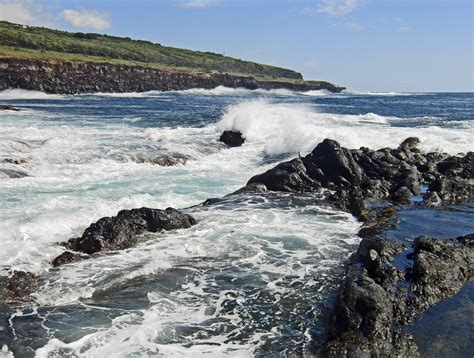 Ocean Waves Hitting Sea Rocks Free Image Peakpx