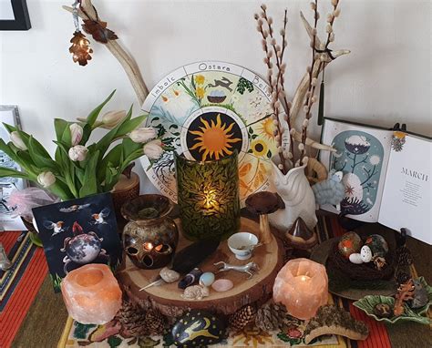 Ostara Altar Autel Wiccan Magick Witchcraft Old Room Baby Witch