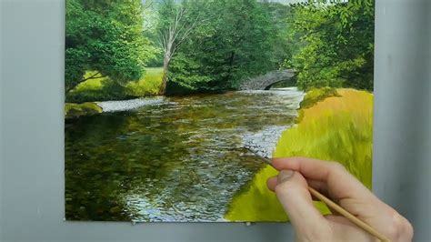 119 How To Paint A Shallow River Youtube