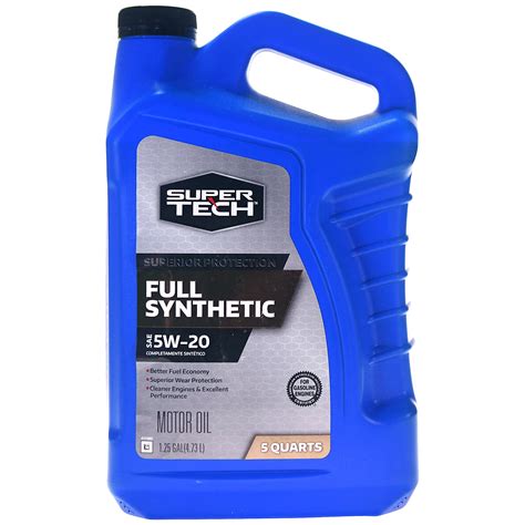 3 Pack Super Tech Full Synthetic Motor Oil 5w20 5 Qt