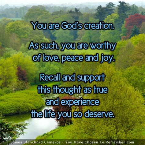 But no matter your process for creating characters… every one of these quotes is worth real. You are God's Creation - Inspirational Quote