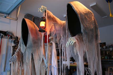 Cloaked Ghosts 1 And 2 Ghost Decoration Halloween Ghosts Scary Halloween Decorations Outdoor
