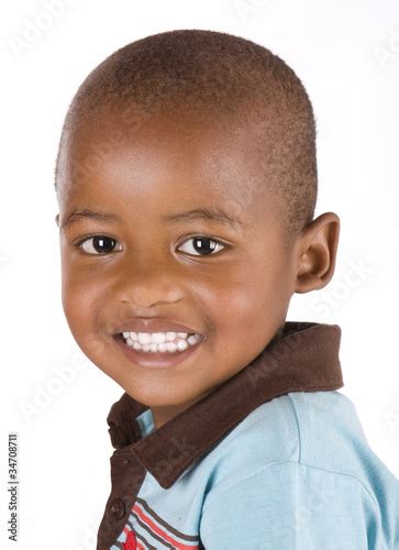 Adorable 3 Year Old Black Or African American Boy Smiling Buy This