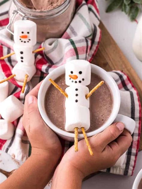 Marshmallow Snowmen For Hot Cocoa • Pancake Recipes