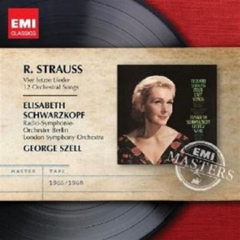 Schwarzkopf Szell Vier Letzte Lieder Lieder Strauss Cd New Chor