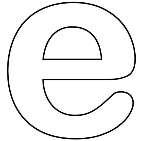 Lower Case Alphabet Letter E Template And Song Lettering Alphabet