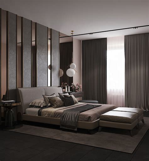 Bedroom In Contemporary Style On Behance Bedroom Bed Design Luxury
