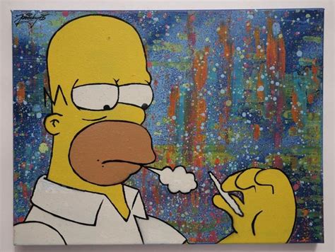 Original Homer Simpson Homie Spray Paint Stencil Art Canvas Painting