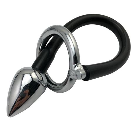 Male Stainless Steel Prostate Stimulation Anal Plug With Cock Ring Butt Plug Massager Scrotum