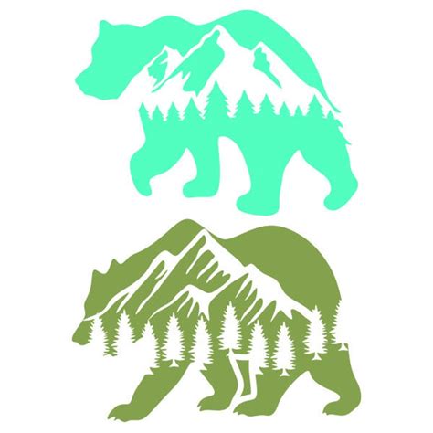 Bear Montana Alaska Cuttable Design Svg Png Dxf And Eps Designs Etsy