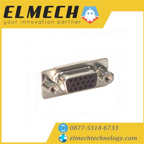 Connector Db 15 Female For Cable Elmech Technology