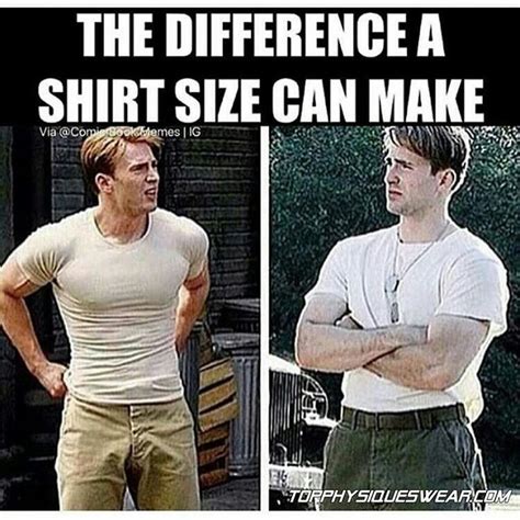 The Shirt Size Really Can Make A Difference Workout Memes Funny