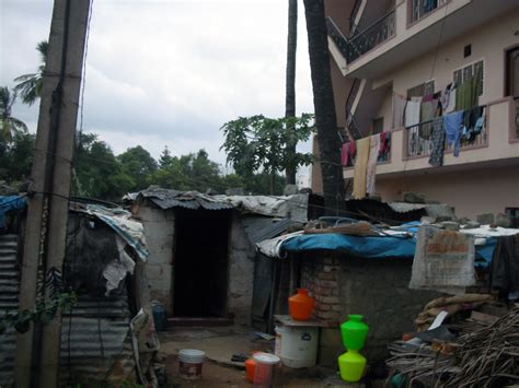 Bangalore Slum And Apartments