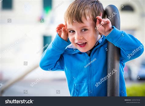 Portrait Kid Making Funny Face Stock Photo 1257271918 Shutterstock
