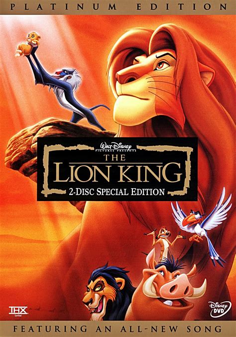 The Lion King Two Disc Platinum Edition Disney DVD Cover Walt Disney Characters Photo