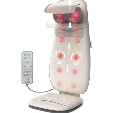 Renpho Neck And Back Massage Cushion S Shaped 5 Speed In White Pus Rf