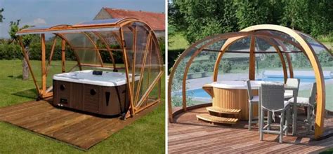Hot Tub Enclosures Retractable Roof Ideas