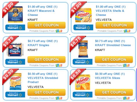 Lots Of New Kraft Printable Coupons Save On Cheese Velveeta Shells