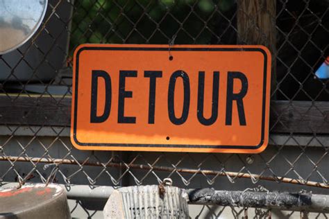 Best Detour Sign Stock Photos Pictures And Royalty Free Images Istock