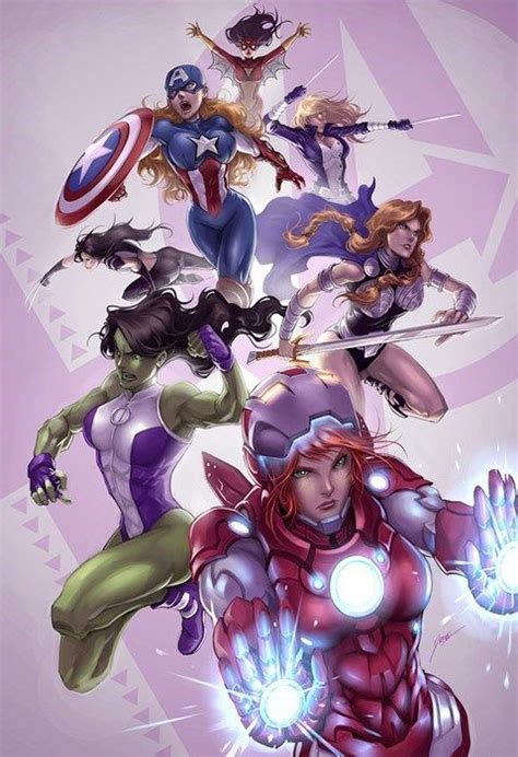 The Female Avengers Female Avengers Marvel Comics Art Avengers