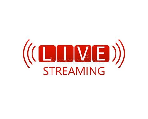 Live Stream Sign Emblem Logo Isolated On A White Background Vector