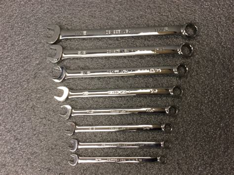 Snap On 8 Piece Combination Standard Length 12 Point Wrench Set Like