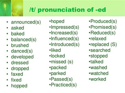 How To Pronounce The Ed