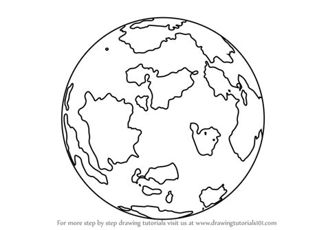 Step By Step How To Draw World Globe Line
